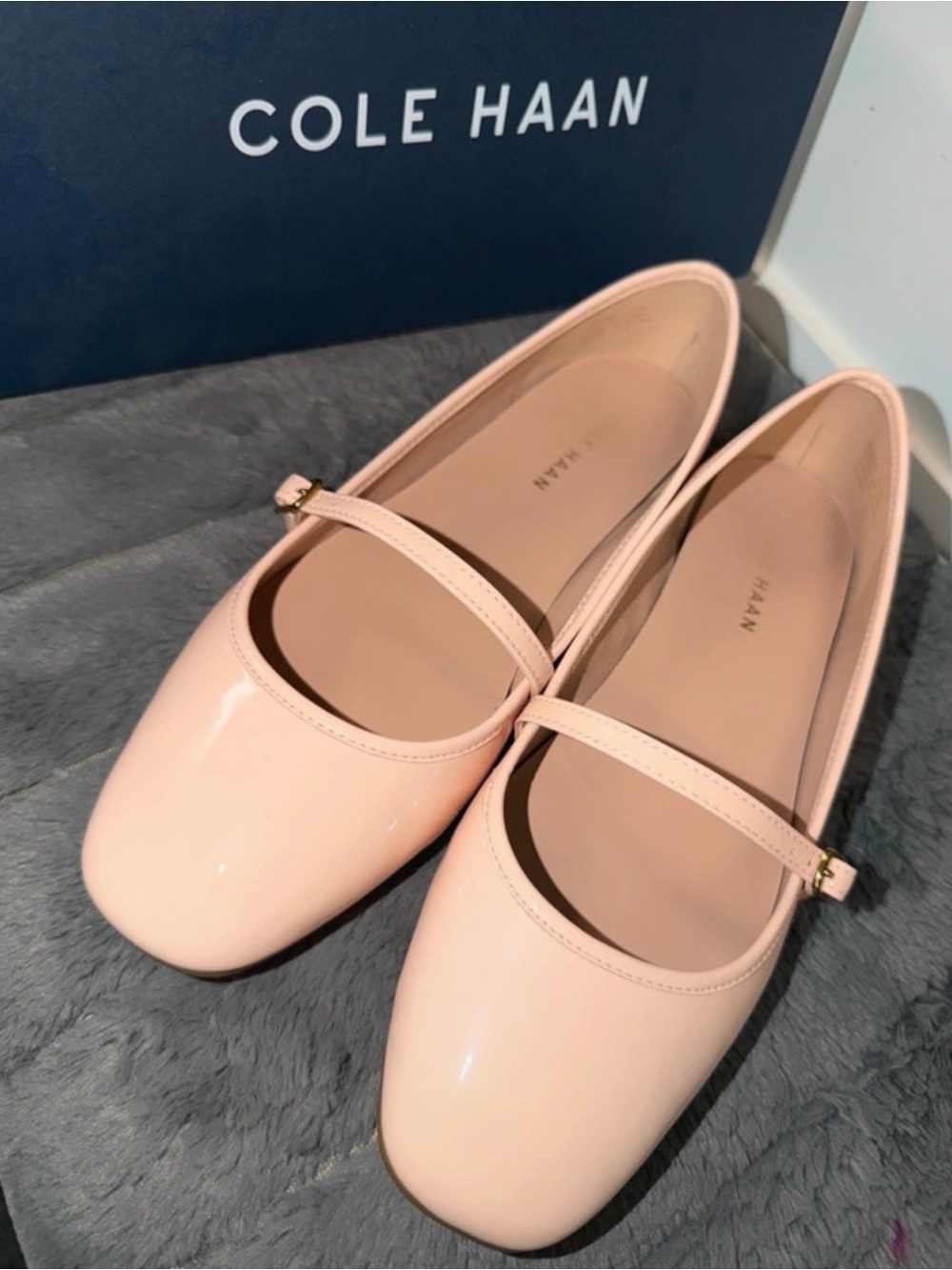 Cole Haan Pink Patent Mary Jane Flats